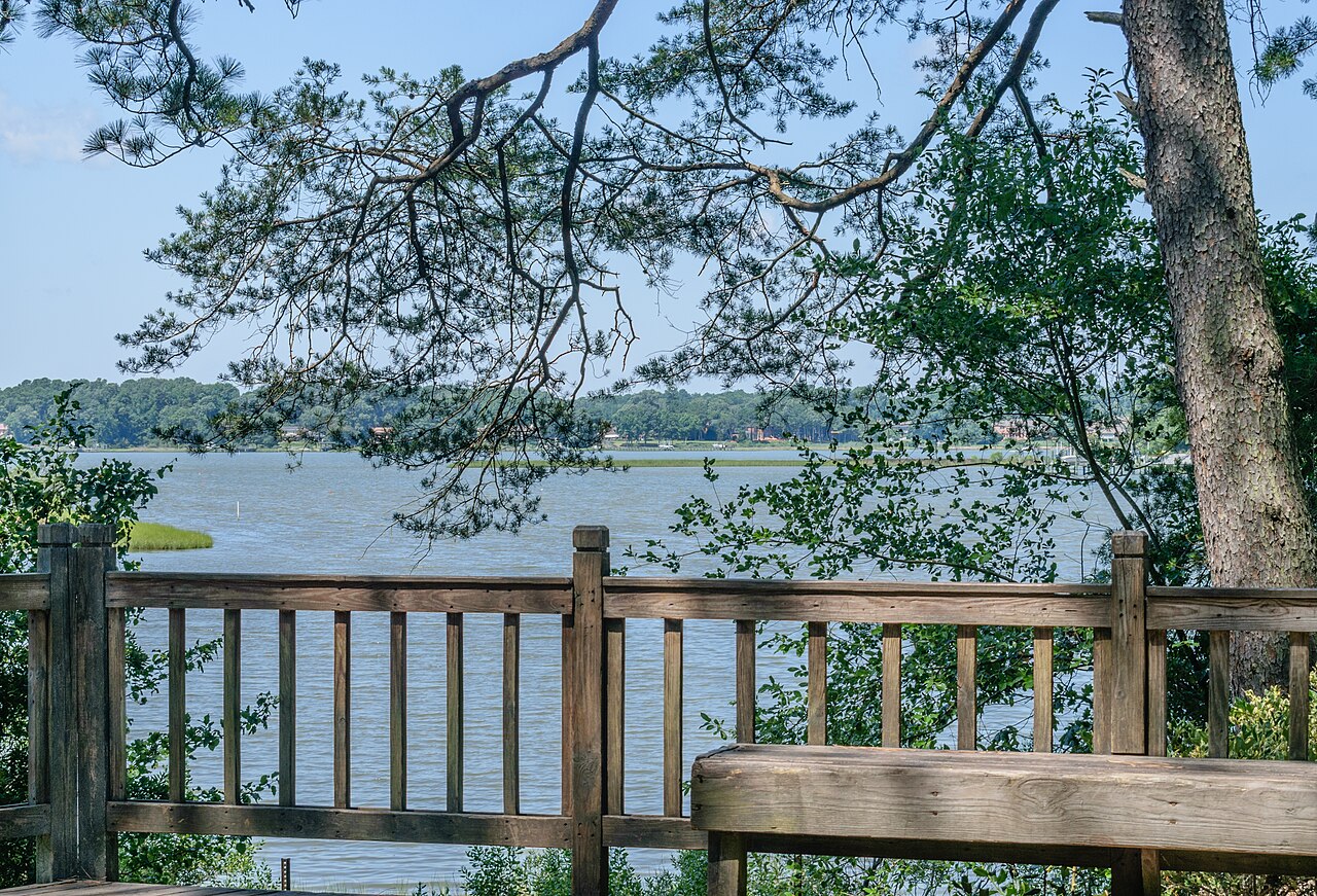 Lynnhaven River viewed from the gazebo at Great Neck Park