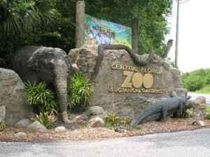 Central Florida Zoo entrance in Sanford Florida
