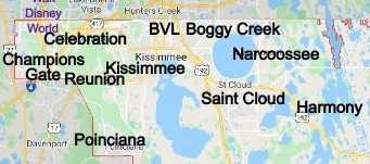 Kissimmee neighborhood map Osceola County Florida