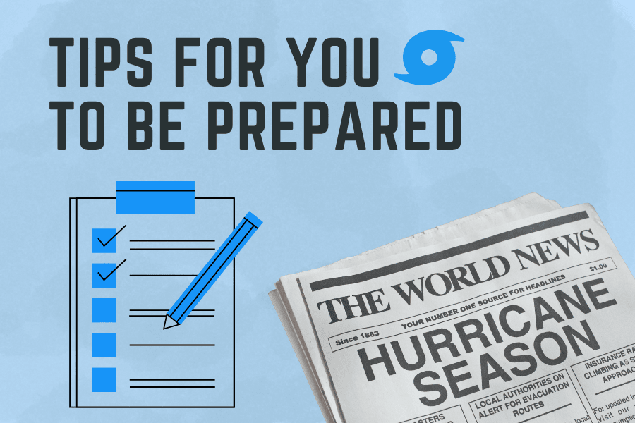 image of checklist for hurricane season