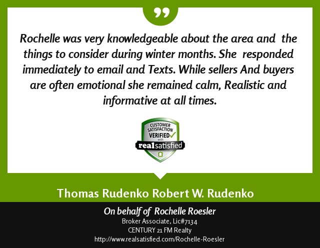 Seller Testimonial Rochelle Roesler Real Estate Professional Century 21