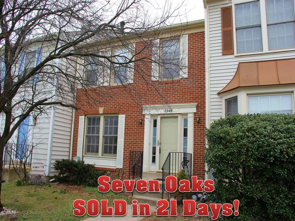 Odenton townhome for sale in seven oaks