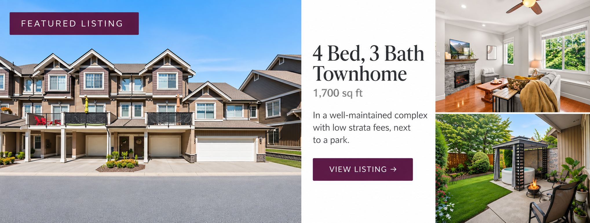 Featured Listing: 32792 Lightbody Ct Unit 6, Mission — 4 Bed, 3 Bath Townhome, 1,700 sq ft, $675,000