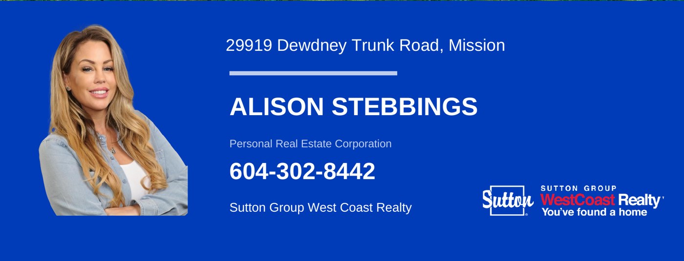 Alison Stebbings, Personal Real Estate Corporation, 604-302-8442, Sutton Group West Coast Realty