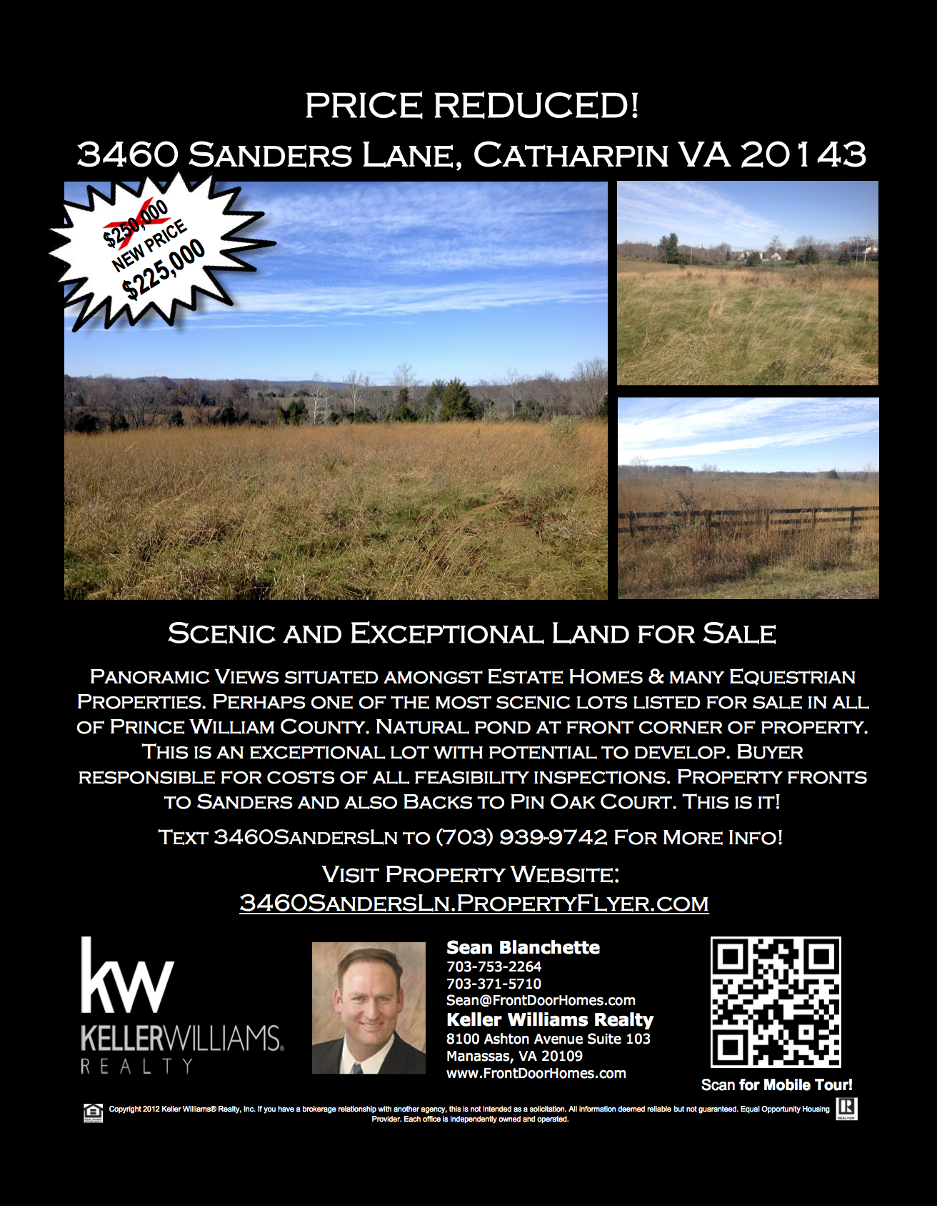 Price Reduced! 3460 Sanders Lane, Catharpin, VA ~ Land for Sale