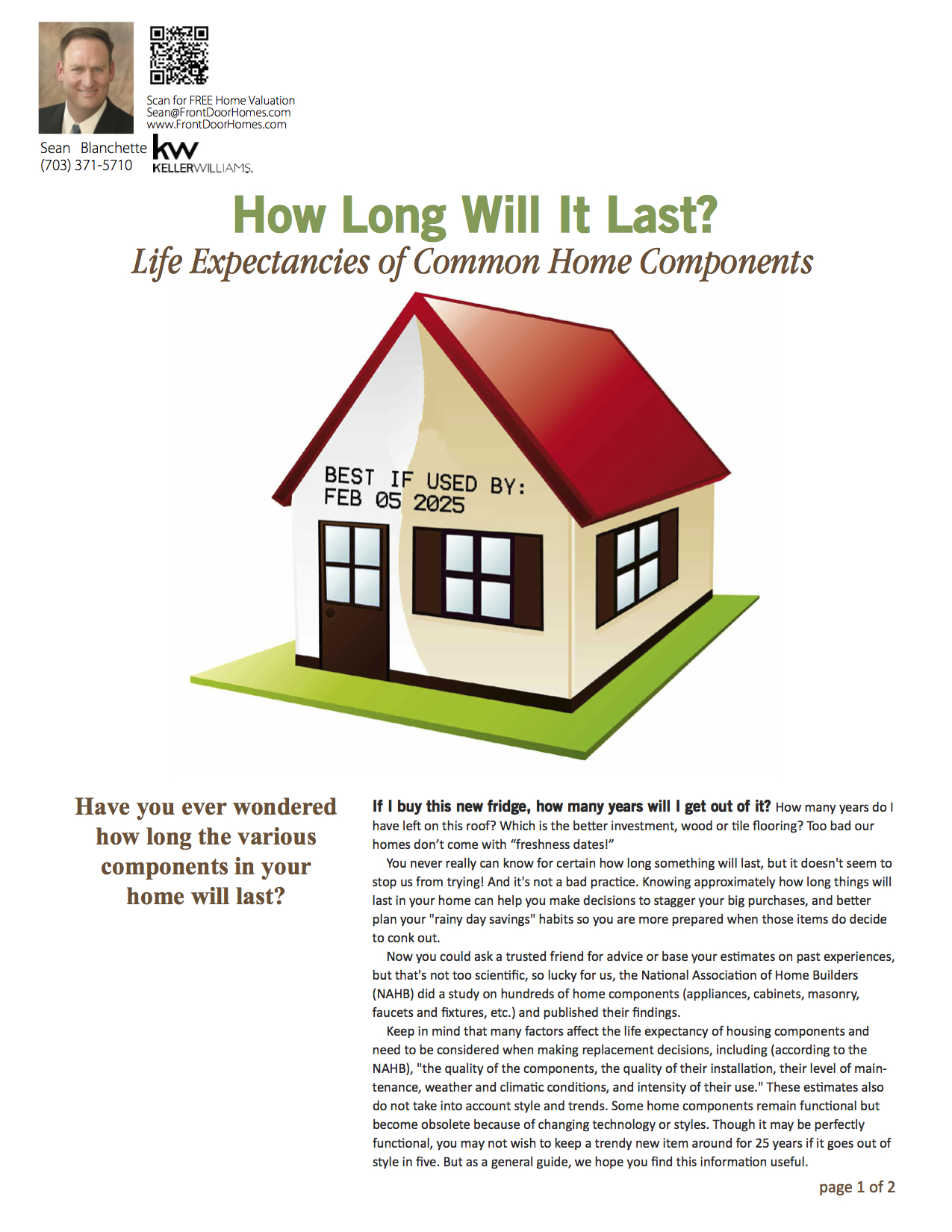 Life Expectancies of Common Home Components
