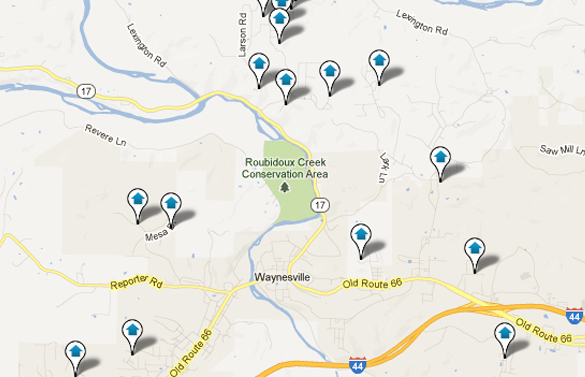 Waynesville Homes For Sale   Waynesville Map 