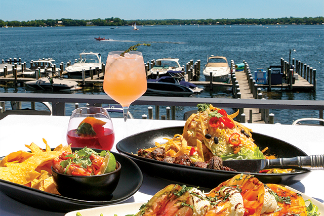Waterfront dining with ocean views