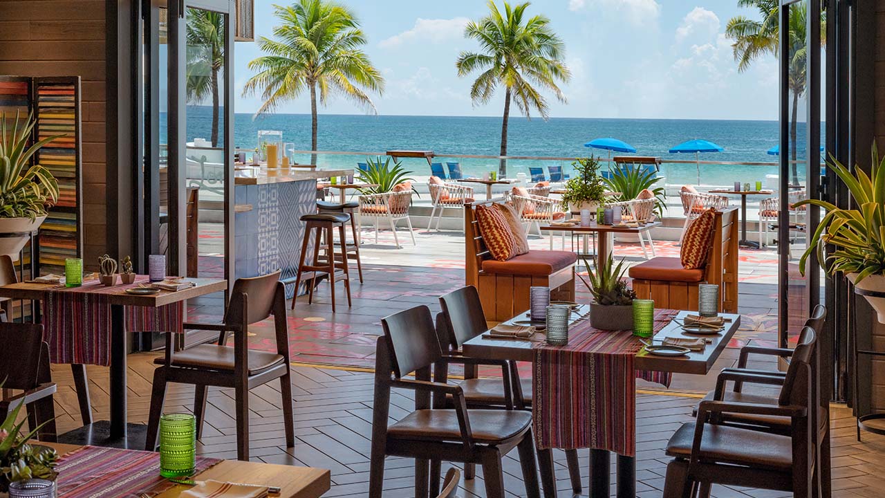 Beautiful restaurant dining