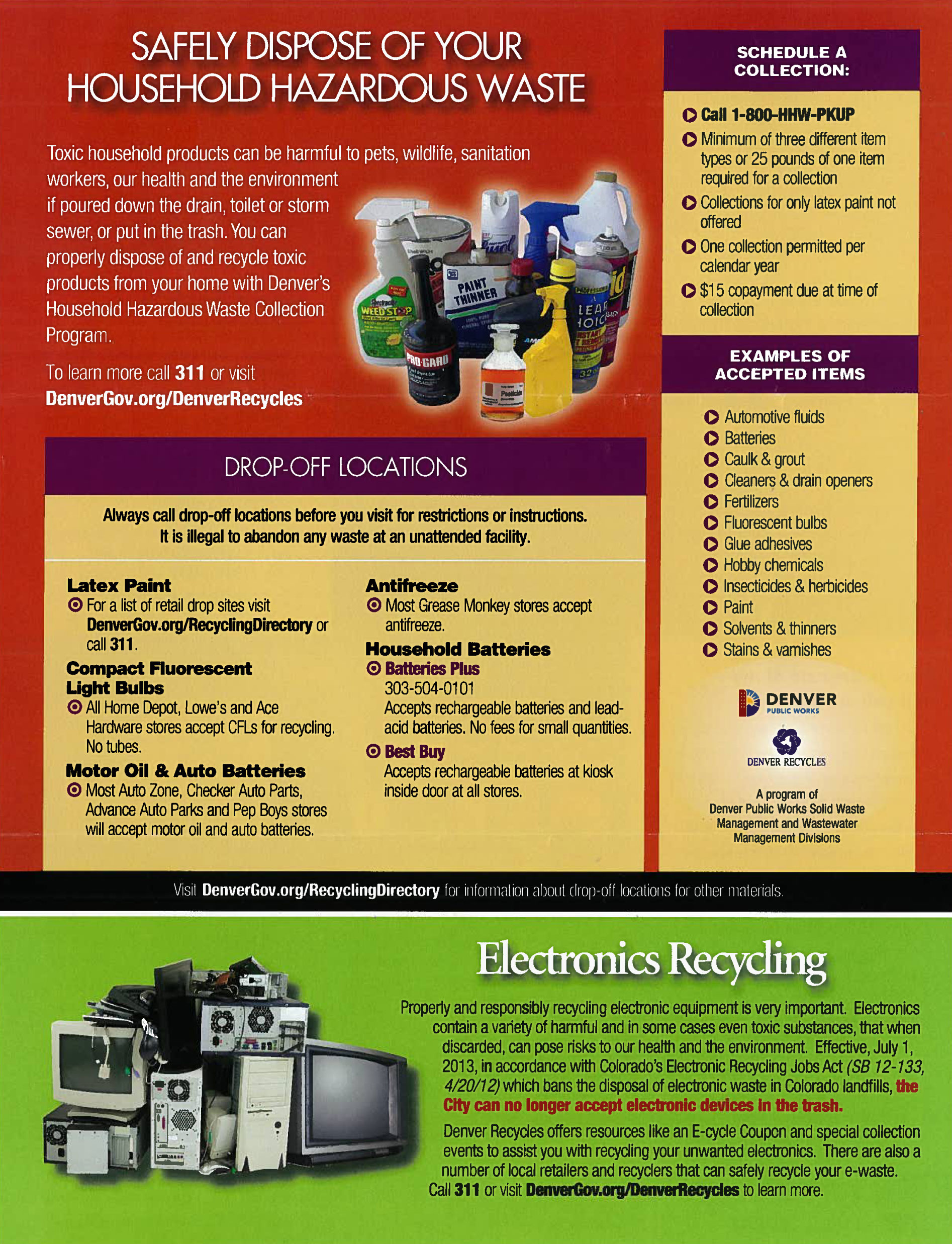 Denver Household Hazardous Waste Disposal