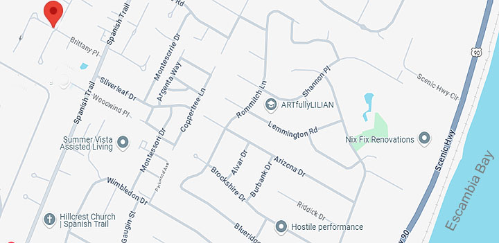Map of Brittany Forge in Pensacola