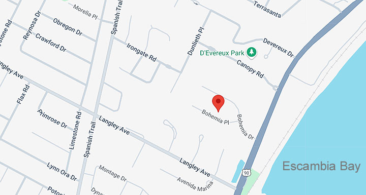 Map of Bohemia Community in Pensacola