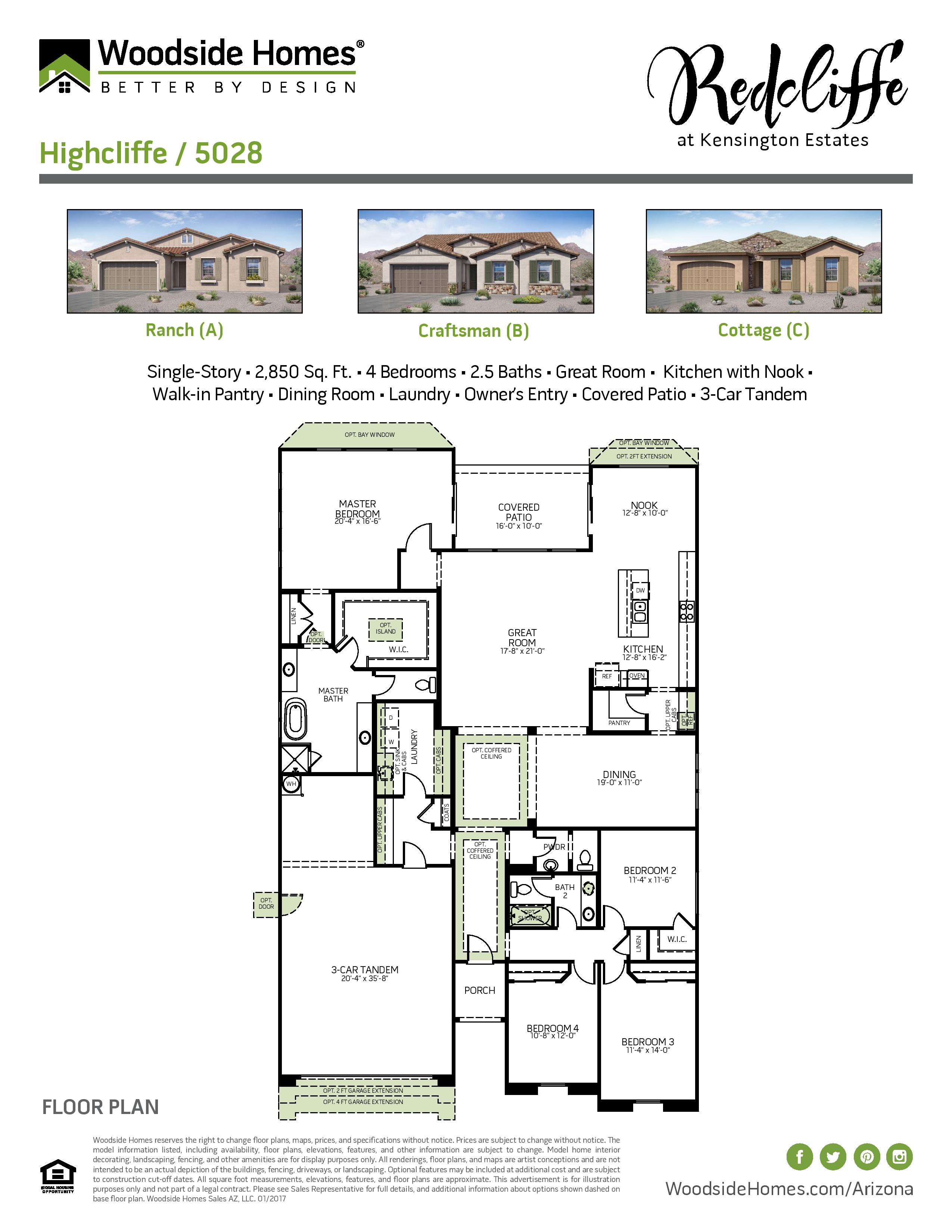Redcliffe at Kensington Estates Floor Plans Woodside Homes Floor Plans