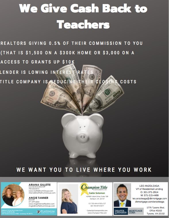 We Give Cash Back to Teachers
