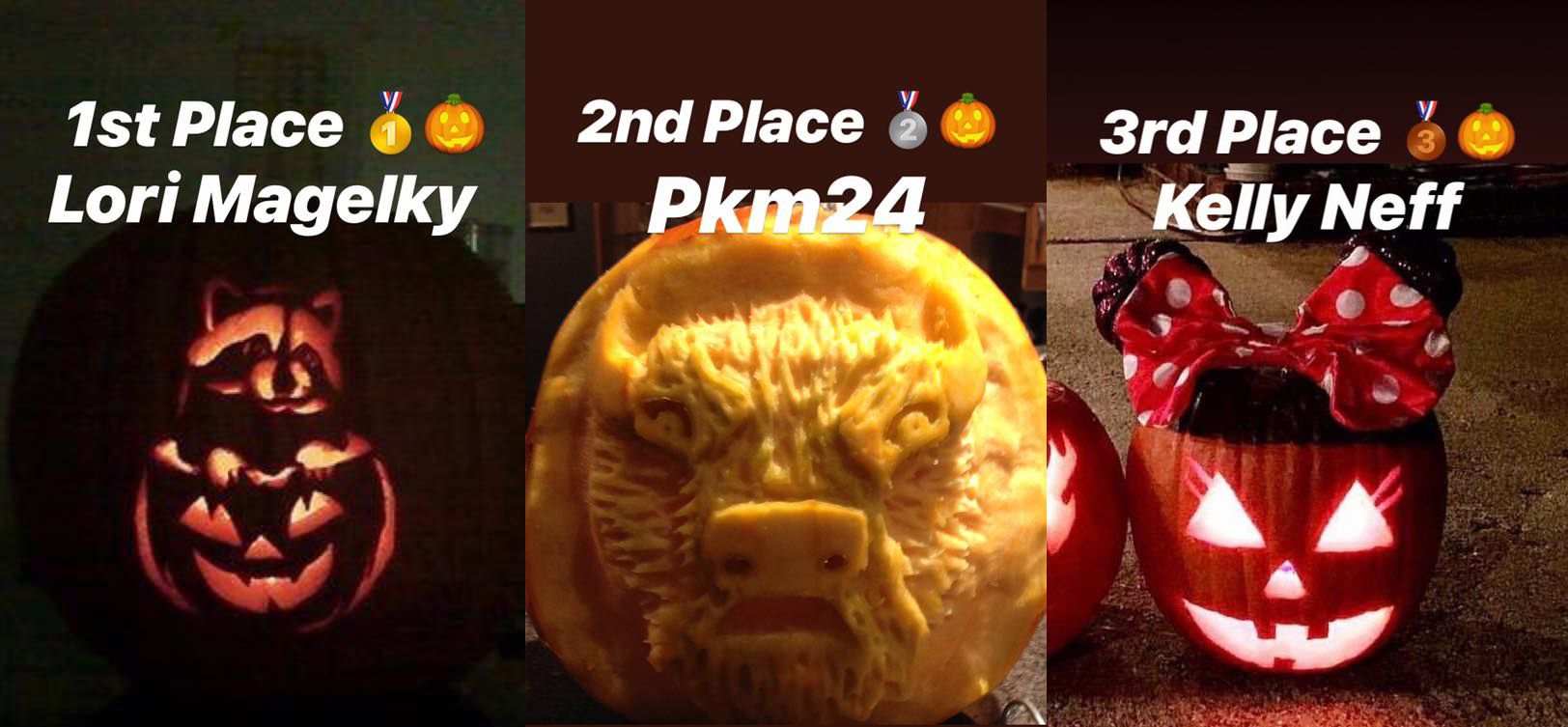 Pumpkin Carving Contest - Winners