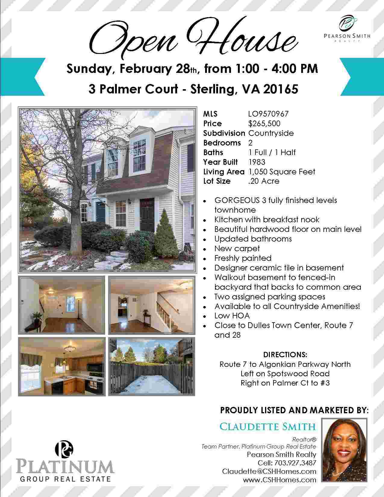 3 Palmer Court Open House