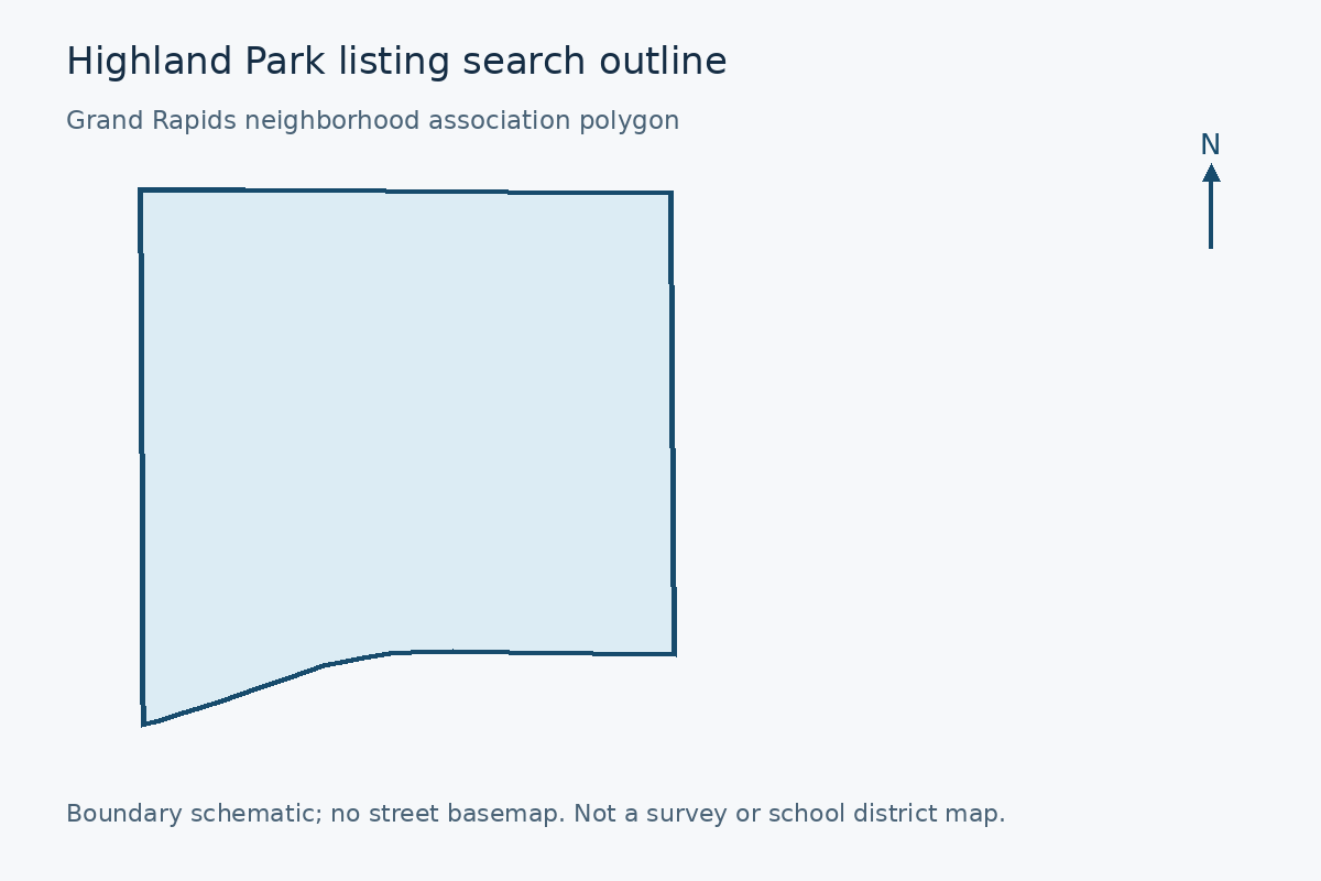 Highland Park neighborhood association search outline