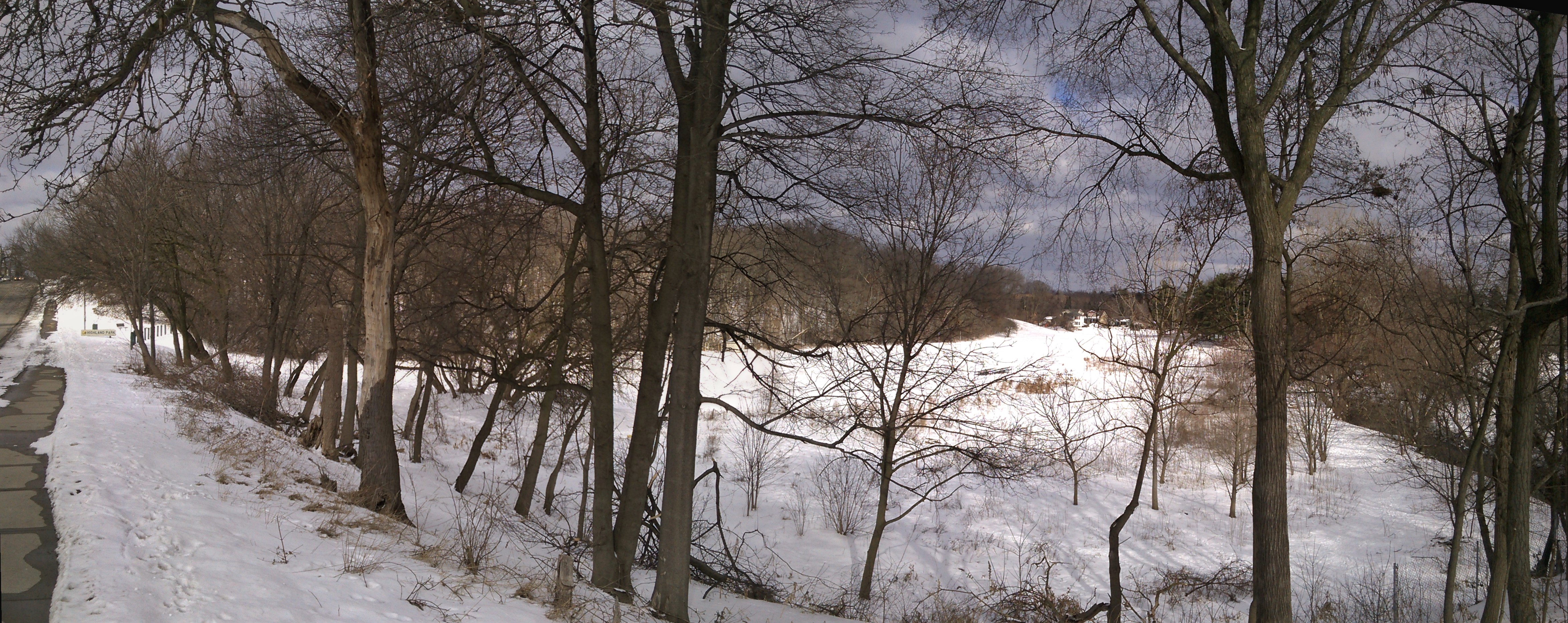 Winter view of Highland Park in Grand Rapids