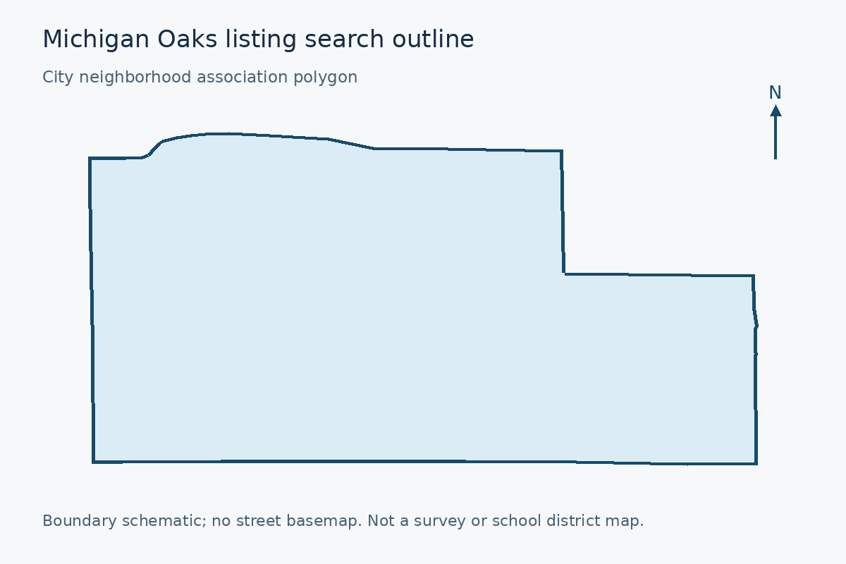 Michigan Oaks mapped listing search outline