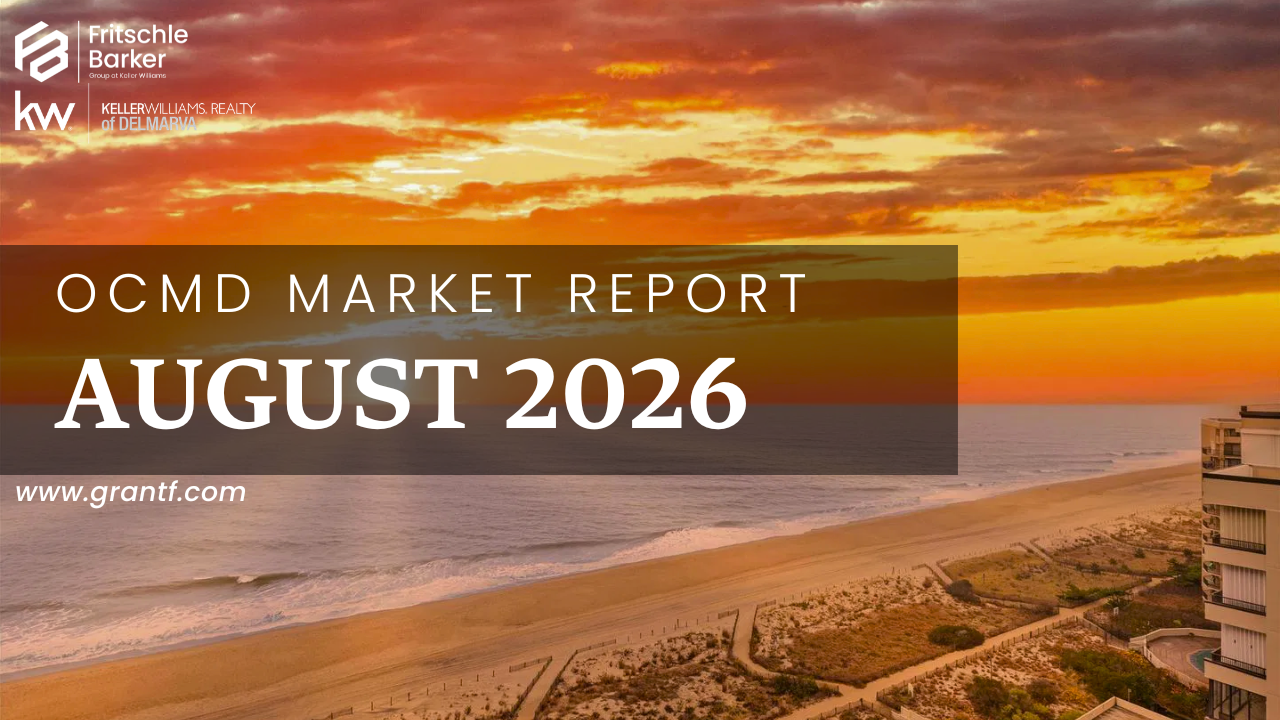 Ocean City MD Real Estate Market Report August 2026 showing condo prices, home values, inventory trends, and market activity