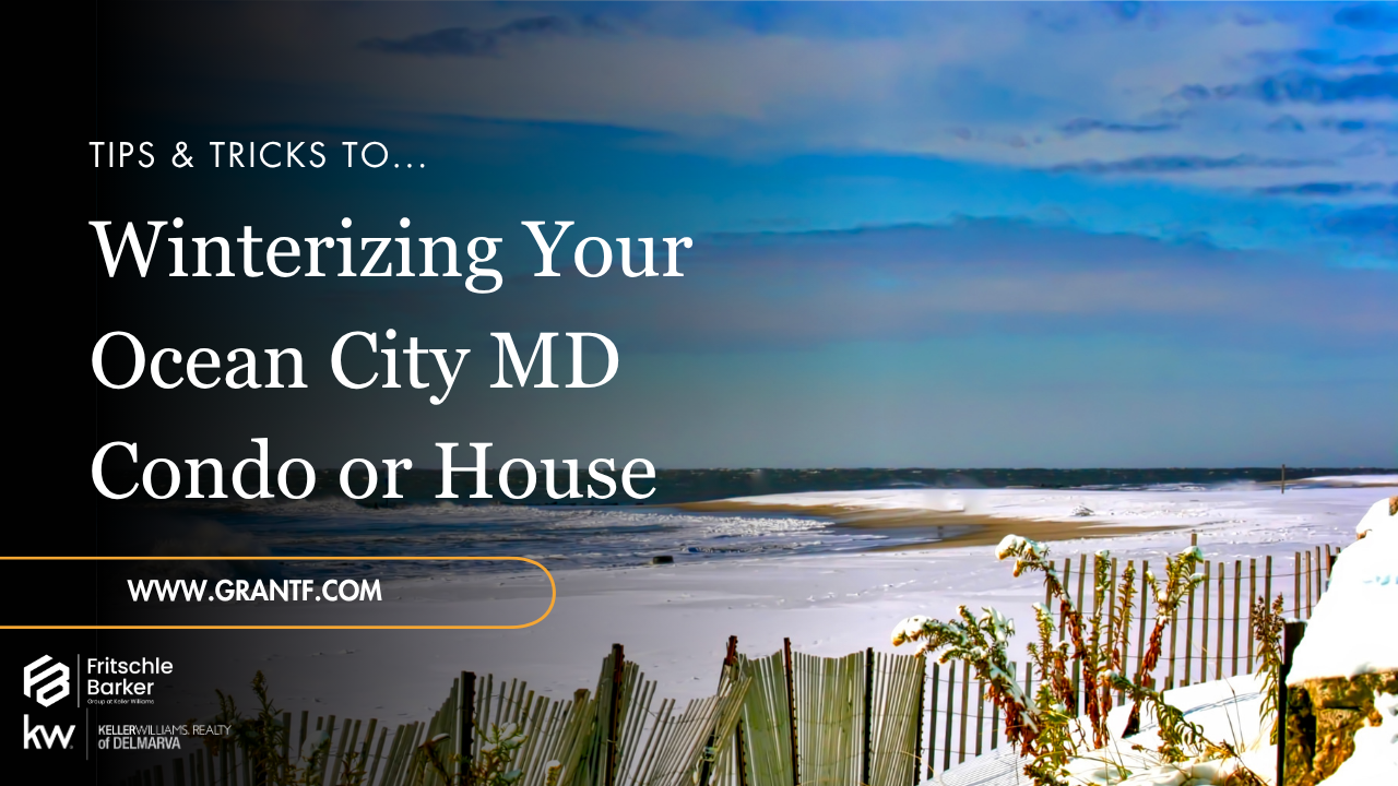 Ocean City MD condo owner checking a Wi-Fi thermostat before closing the unit for winter