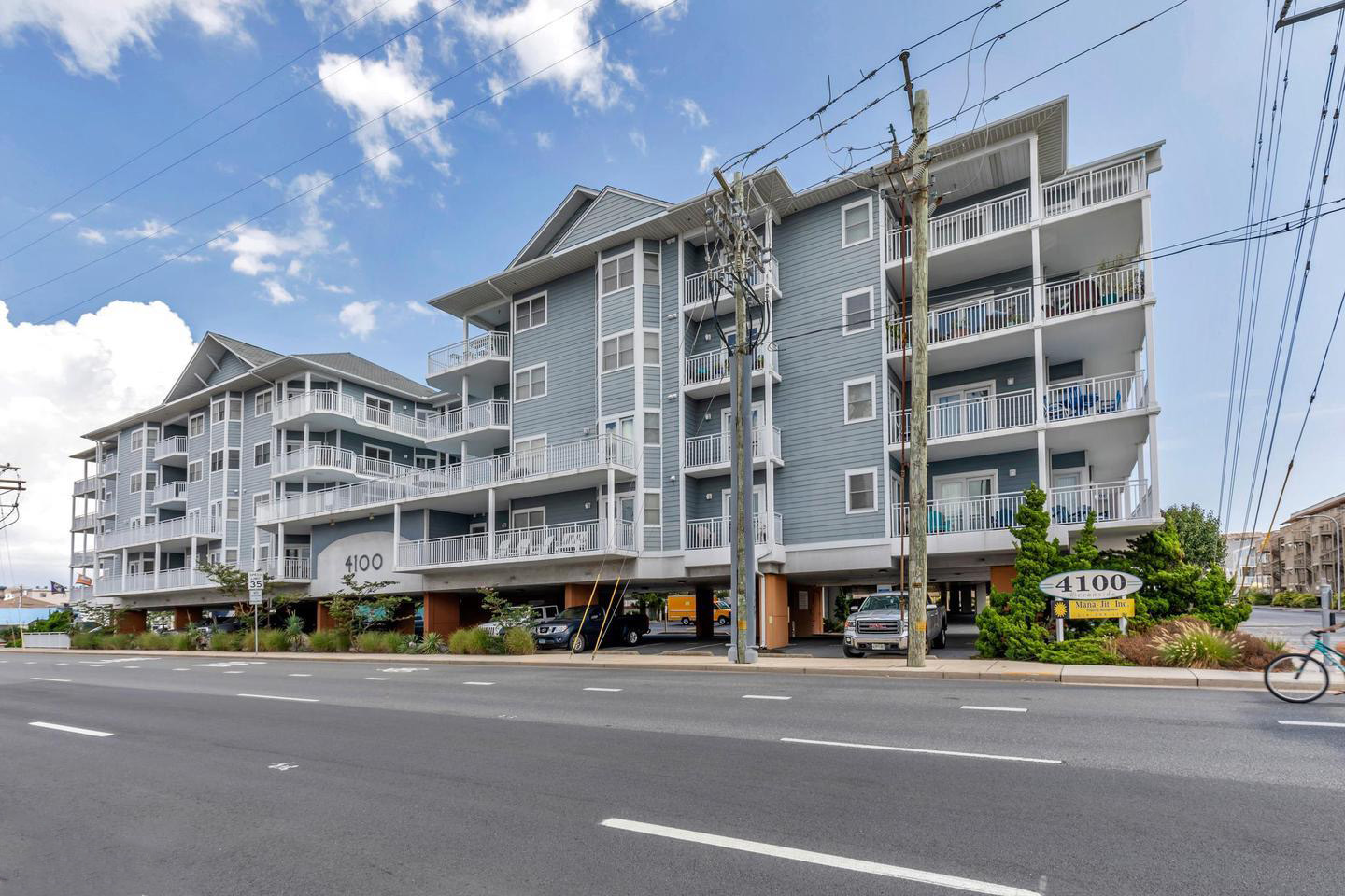 4100 ocean block condo building exterior view, Ocean City, MD