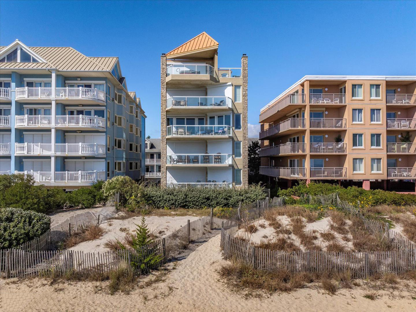 Acropolis oceanfront condo building exterior view, Ocean City, MD