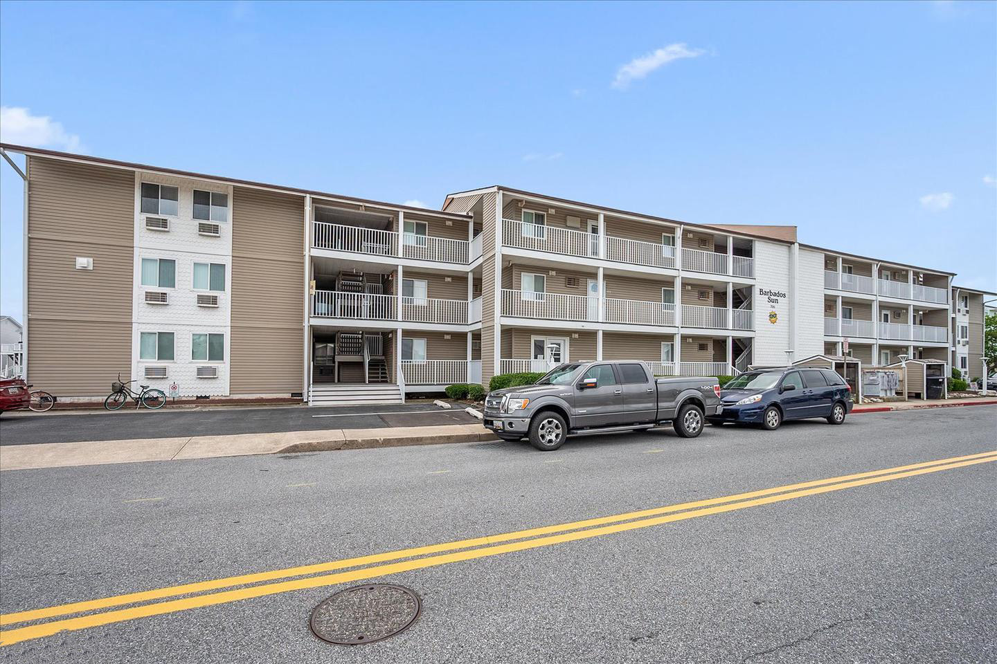 Barbados Sun canalfront condo building exterior view, Ocean City, MD