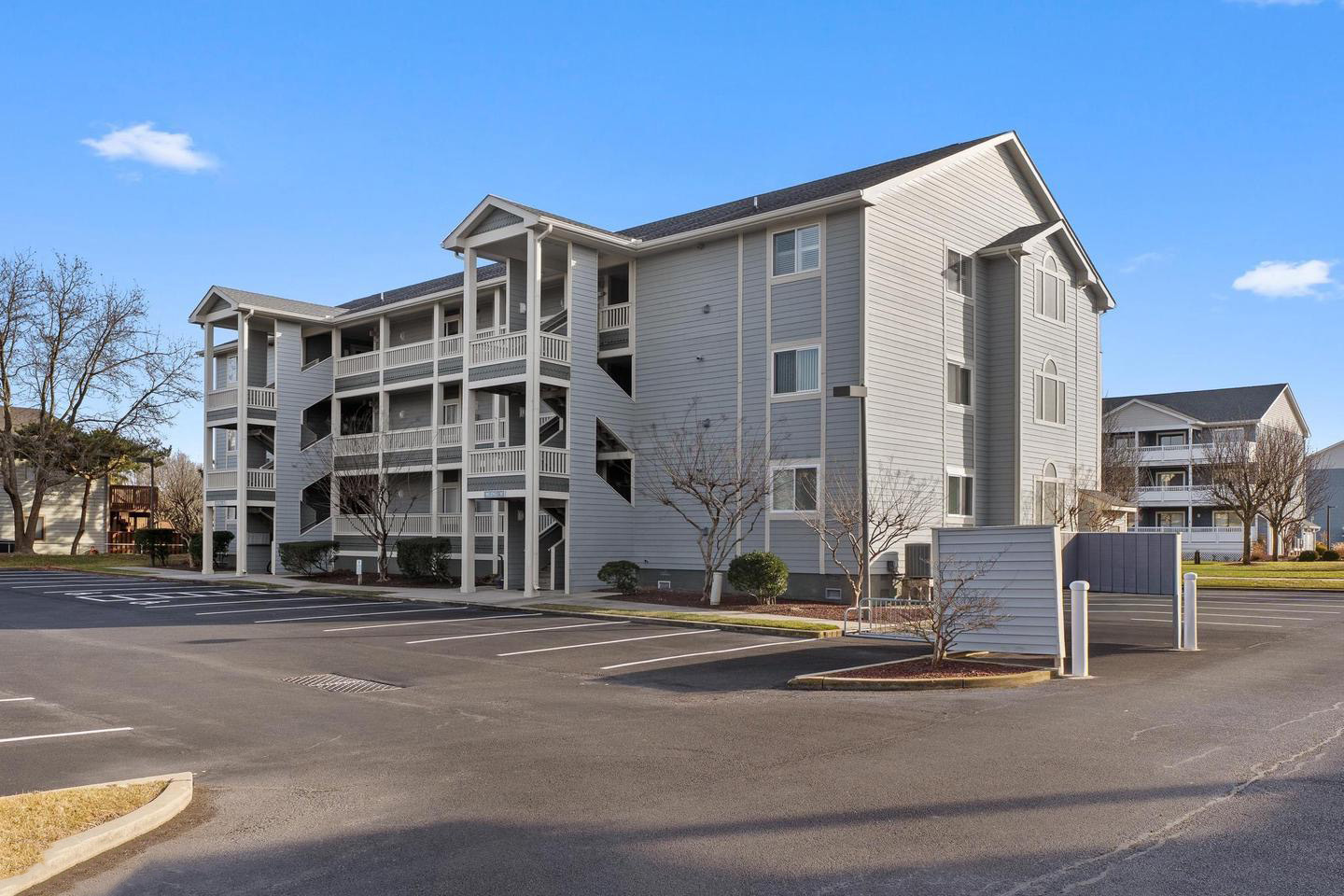 Baywatch canalfront condo building exterior view, Ocean City, MD