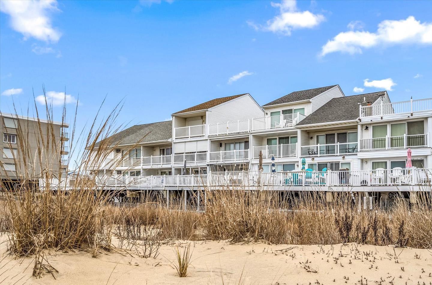 Beach Village oceanfront townhouse exterior view, Ocean City, MD