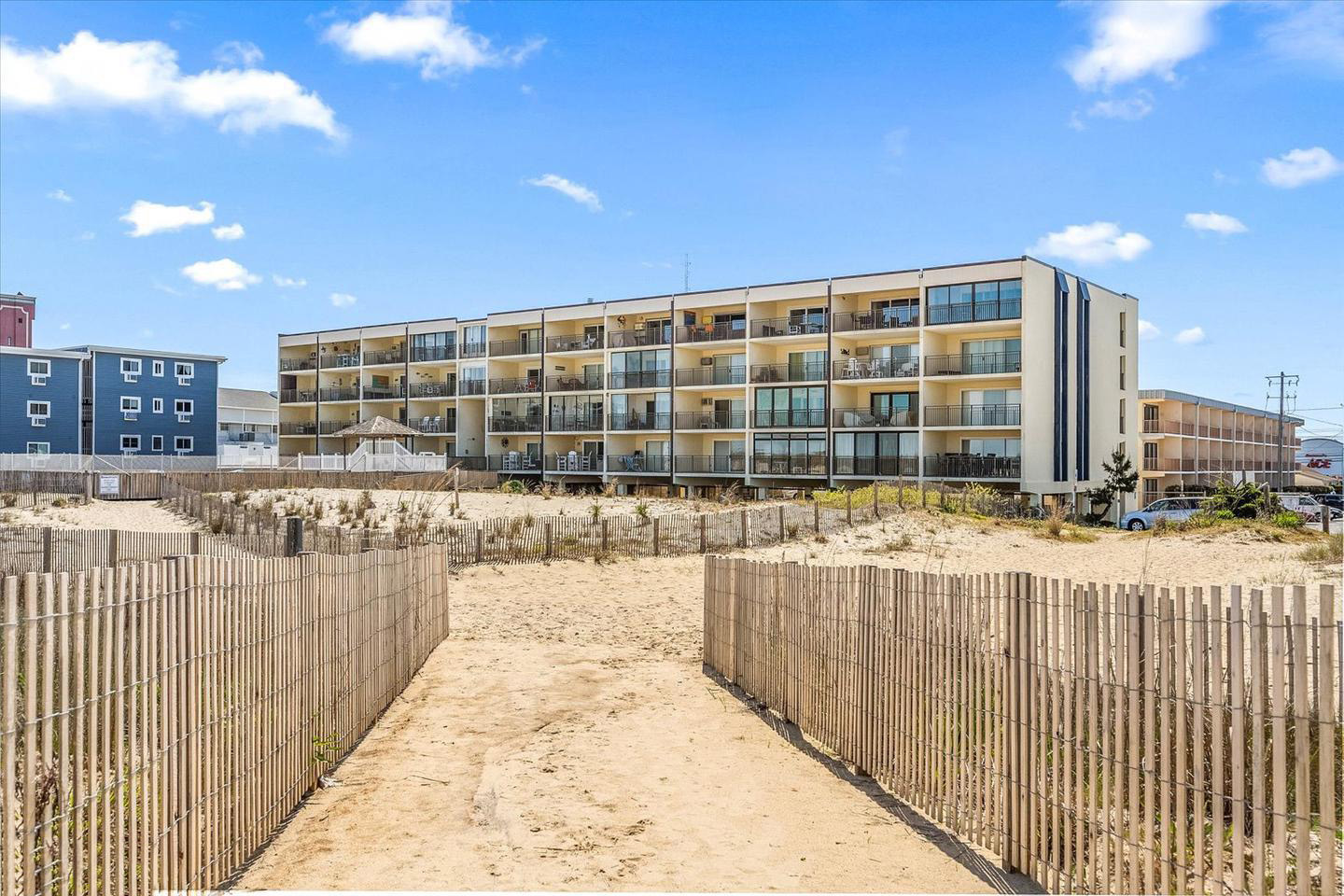 Beachloft oceanfront condo building exterior view, Ocean City, MD