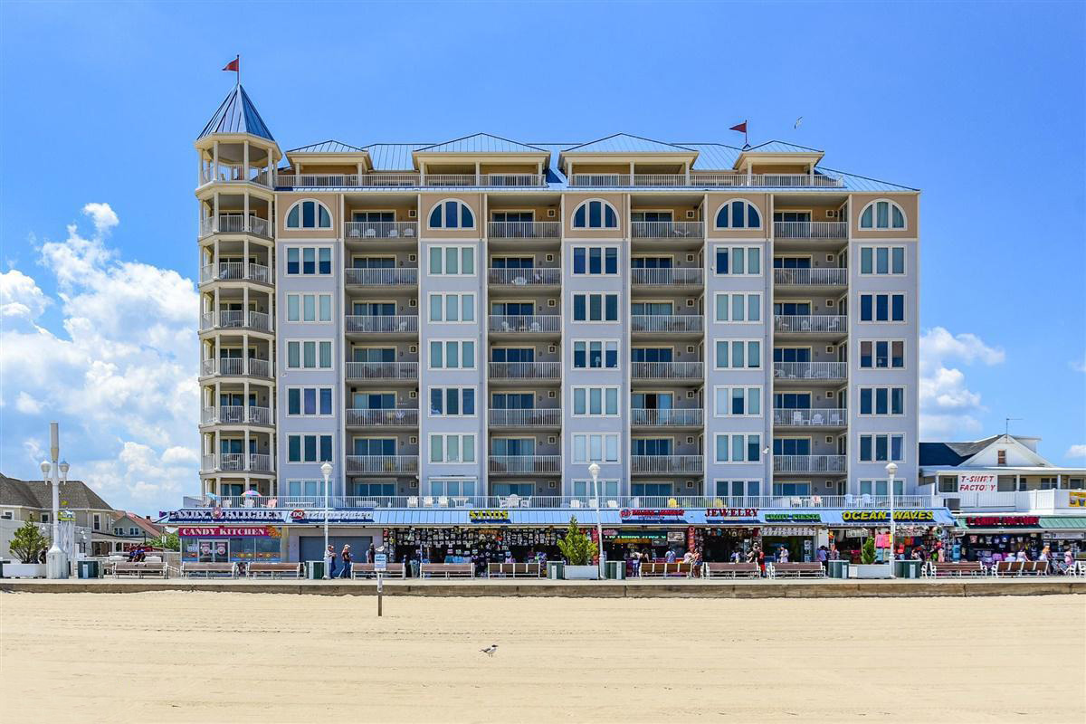 Belmont Towers oceanfront condo building exterior view, Ocean City, MD