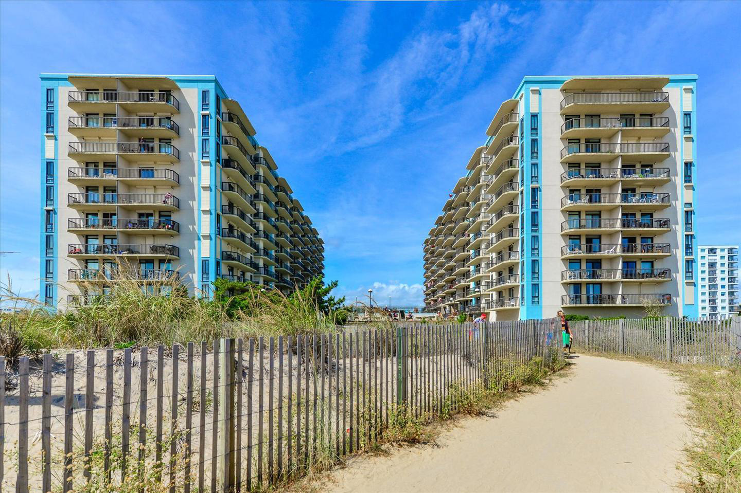 Braemar Towers oceanfront condo building exterior view, Ocean City, MD