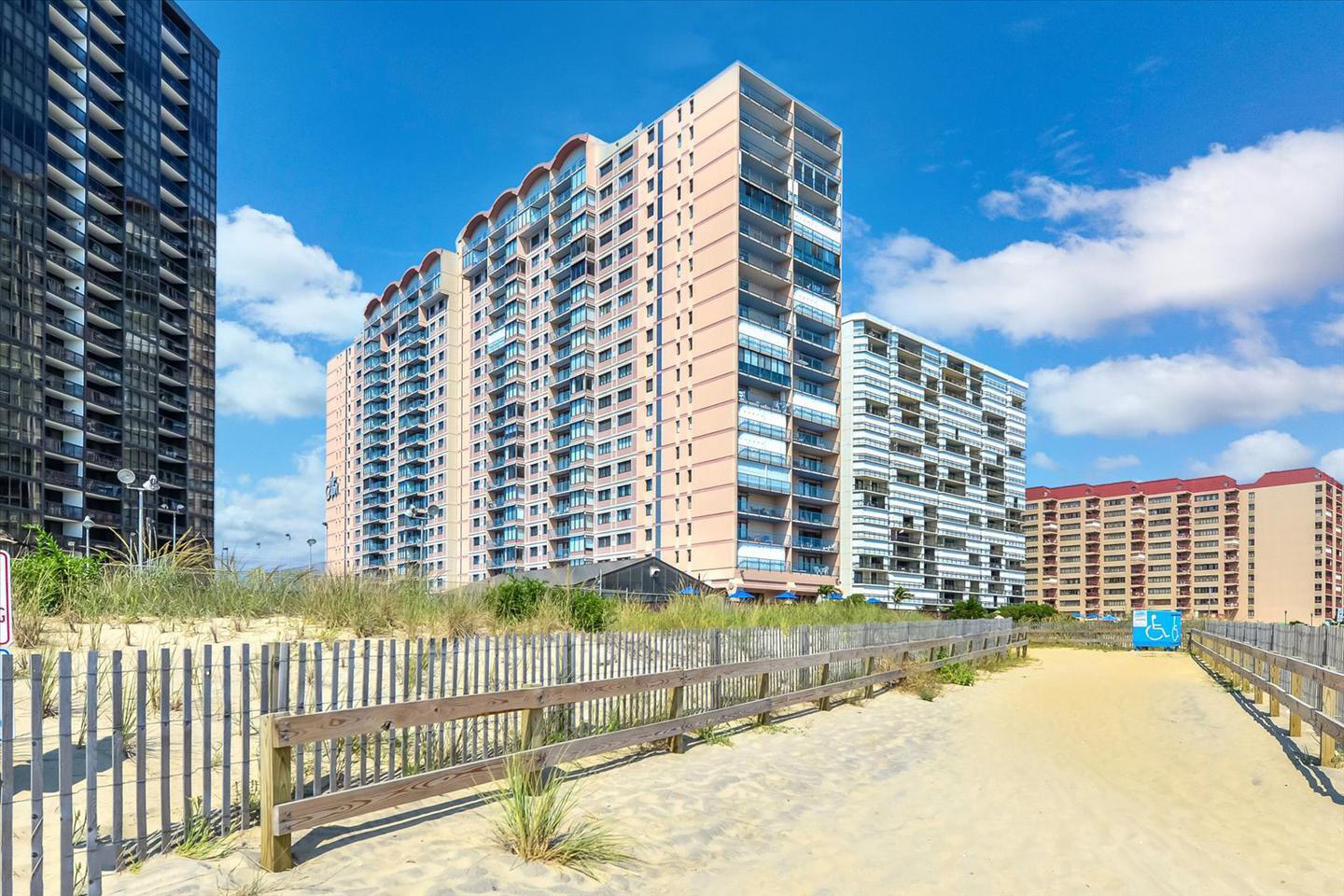 Capri oceanfront condo building exterior view, Ocean City, MD