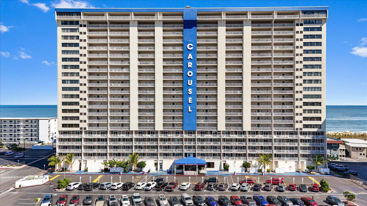Carousel oceanfront condo building exterior view, Ocean City, MD