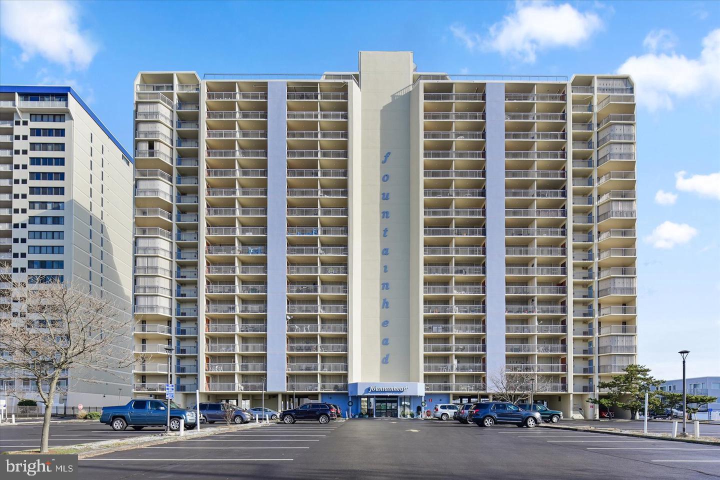Fountainhead Towers oceanfront condo building exterior view, Ocean City, MD