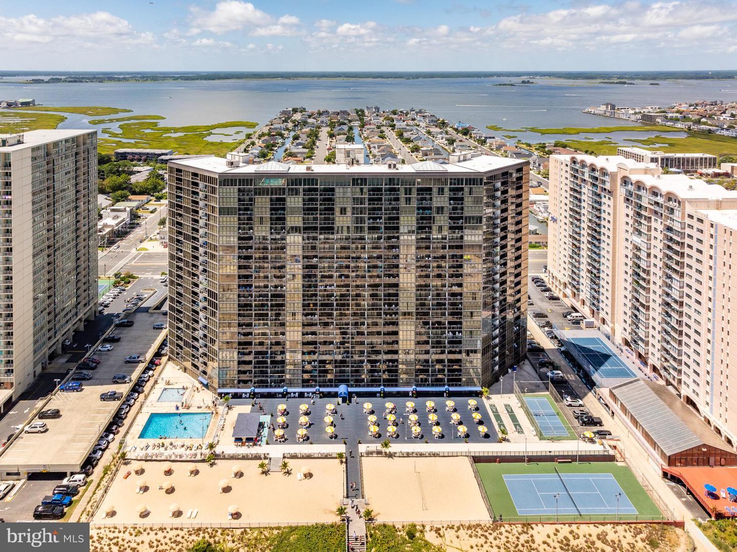 Golden Sands oceanfront condo building exterior view, Ocean City, MD