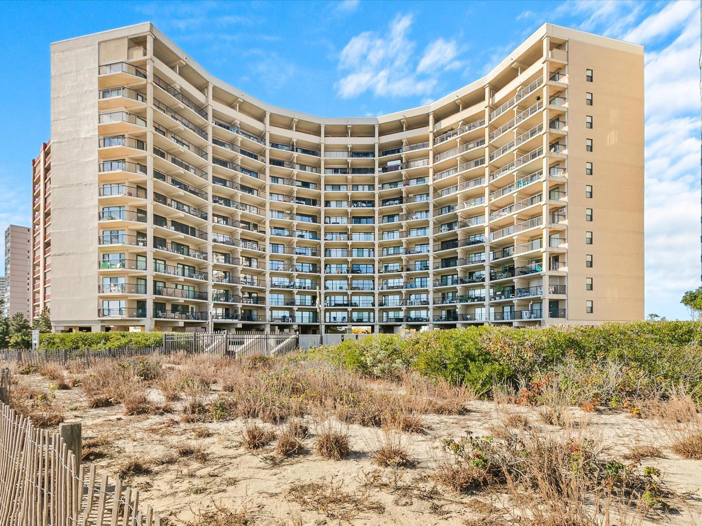 High Point South oceanfront condo building exterior view, Ocean City, MD