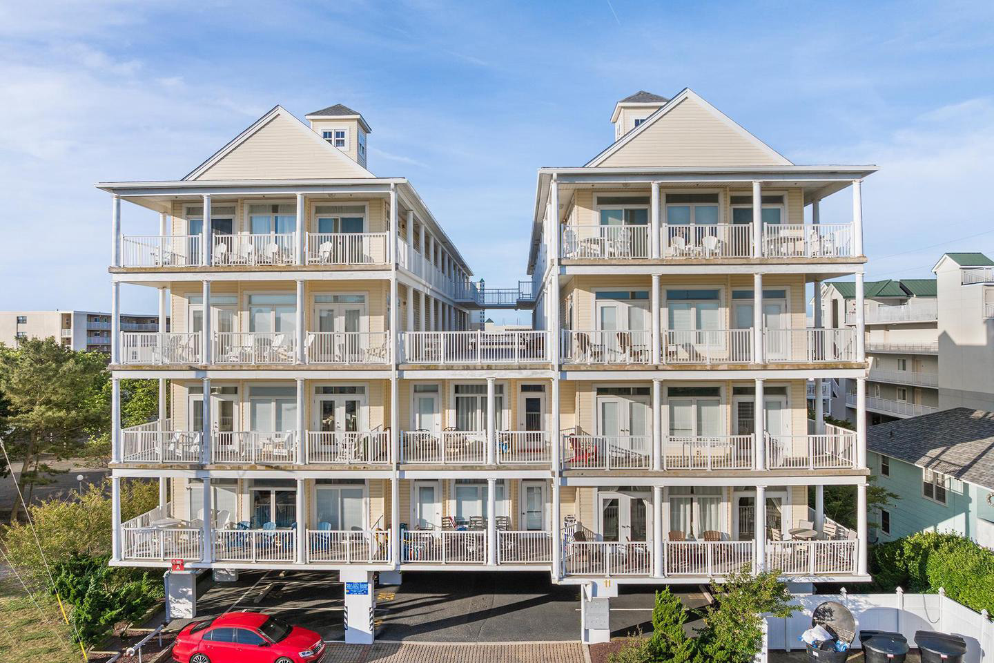 Key Largo ocean block condo building exterior view, Ocean City, MD