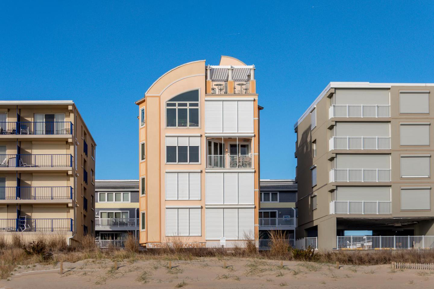 L'Image oceanfront condo building exterior view, Ocean City, MD