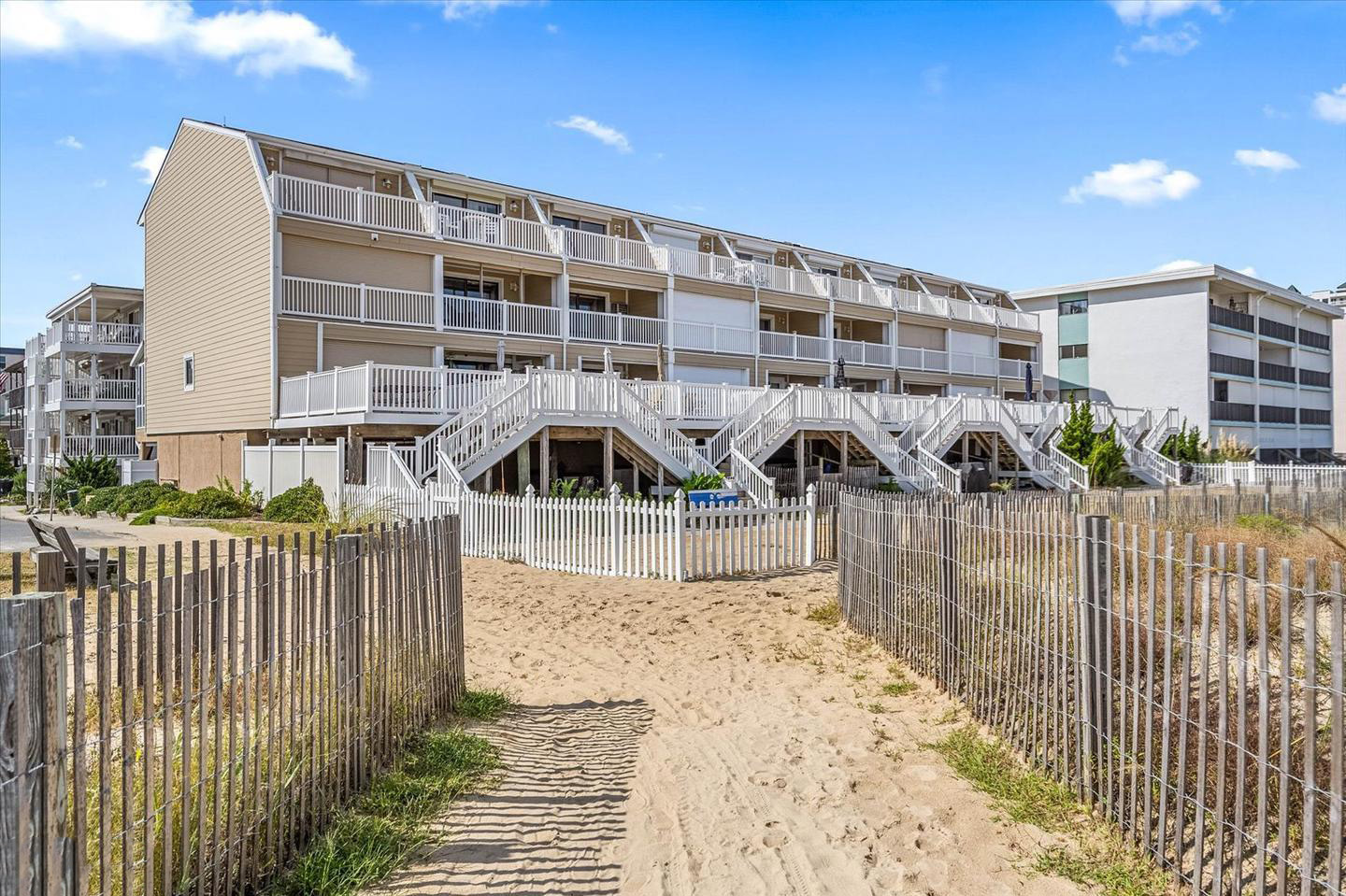 Pilot House oceanfront townhouse exterior view, Ocean City, MD