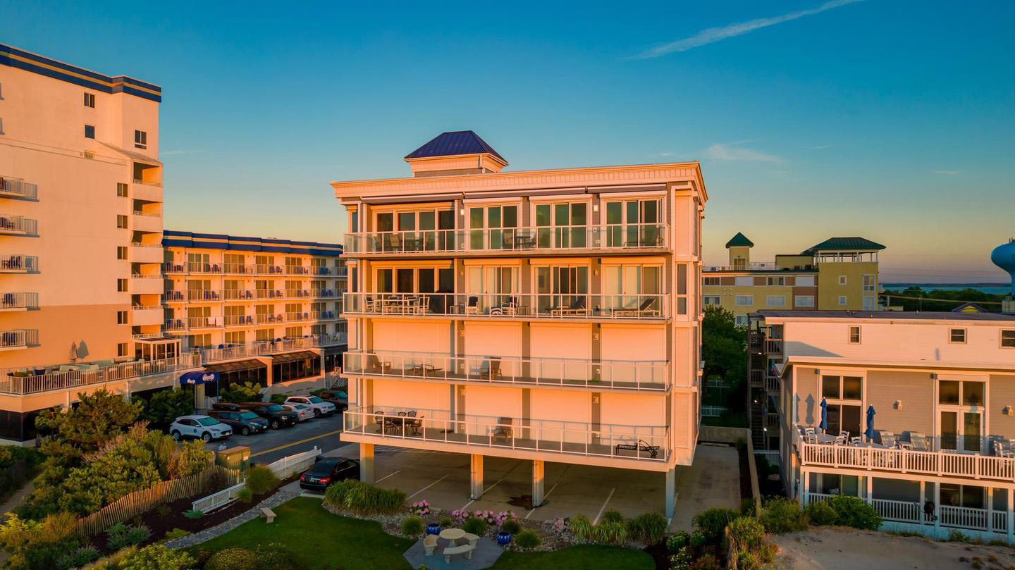 St. Regis oceanfront condo building exterior view, Ocean City, MD
