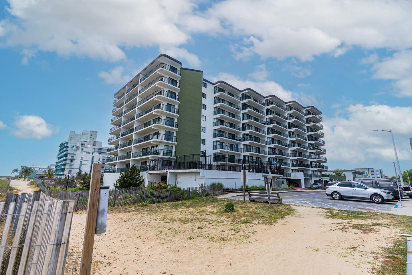 Summer Beach oceanfront condo building exterior view, Ocean City, MD