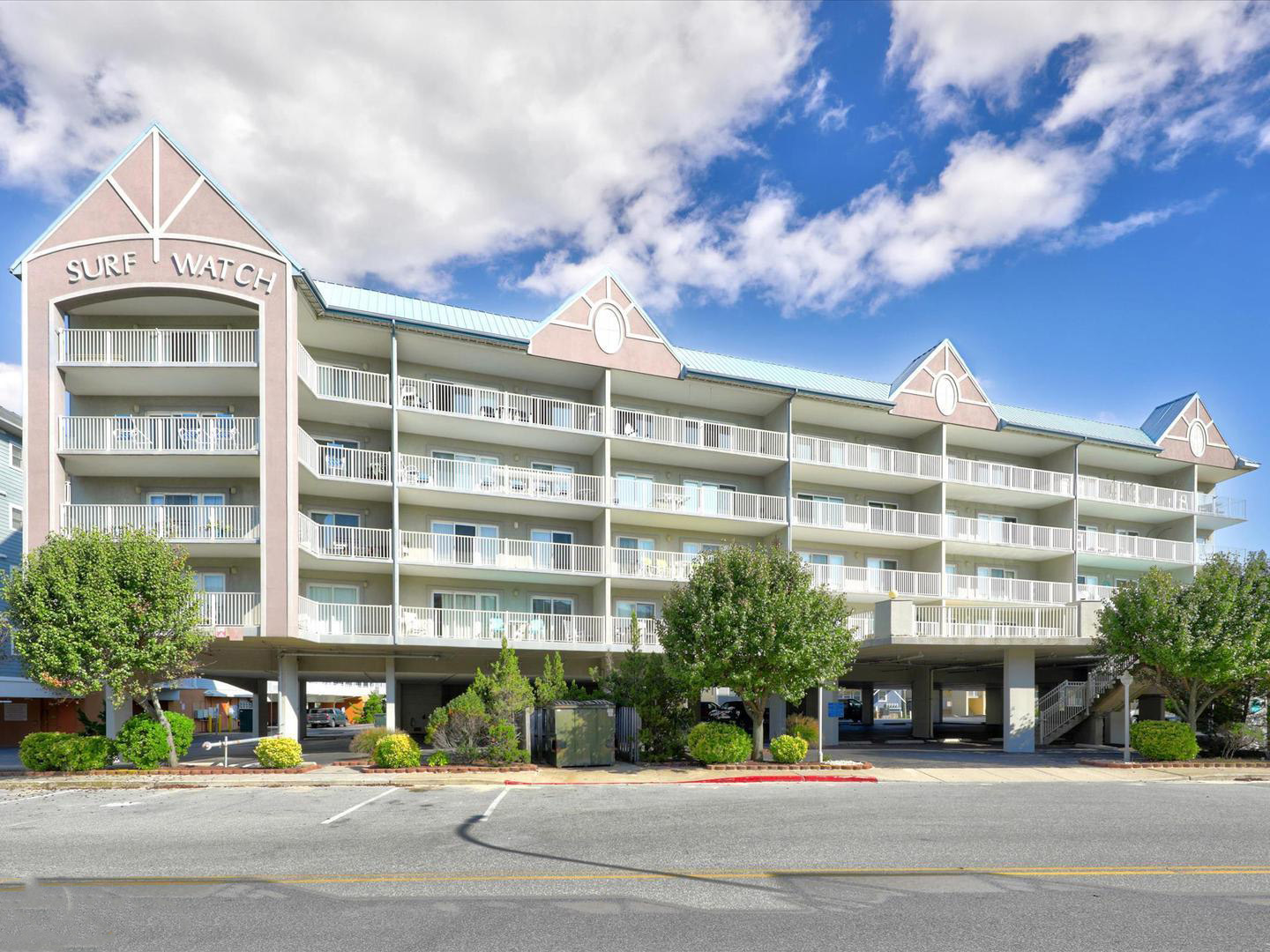 Surf Watch ocean block condo building exterior view, Ocean City, MD