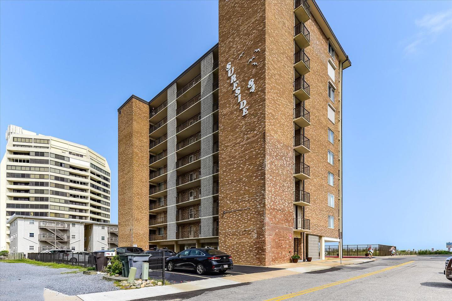 Surfside 84 oceanfront condo building exterior view, Ocean City, MD