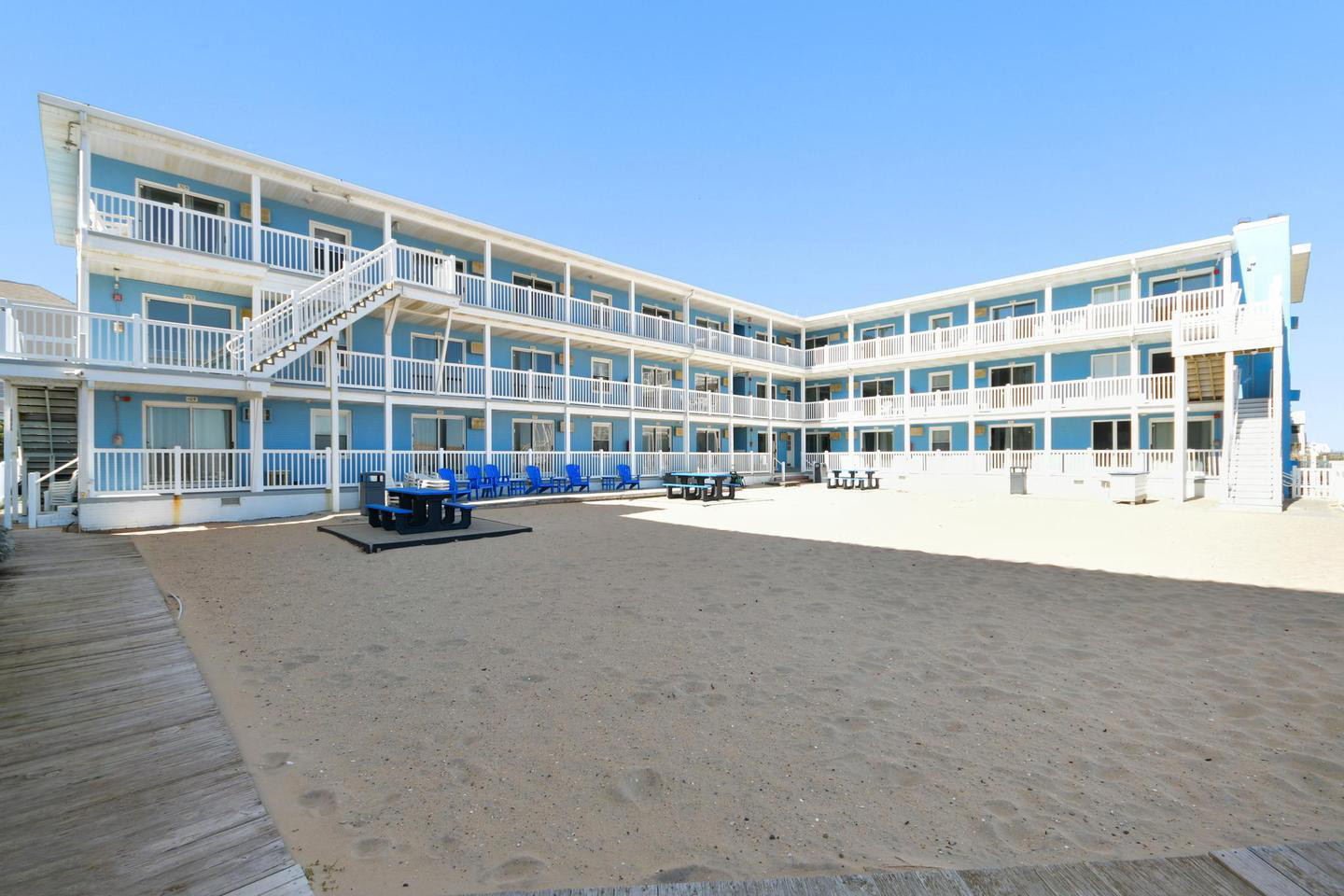 Windjammer oceanfront condo building exterior view, Ocean City, MD