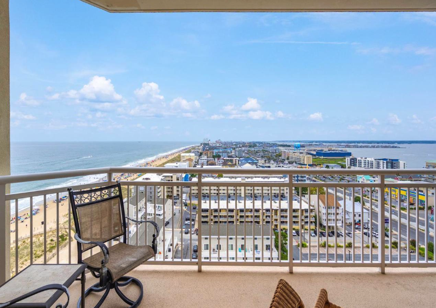 Interior of Ocean City MD condo showing living area and ocean views
