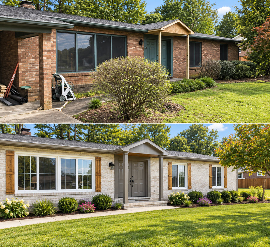 Remodeled Ranch Home Before and After in Clemmons, NC