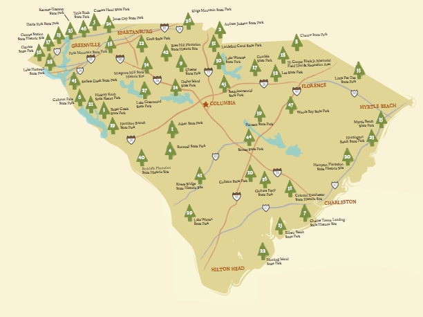 SC State Parks Map