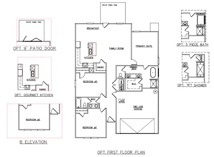 Greater Greenville SC New Construction Homes for Sale Burton Floorplan by Toll Brothers